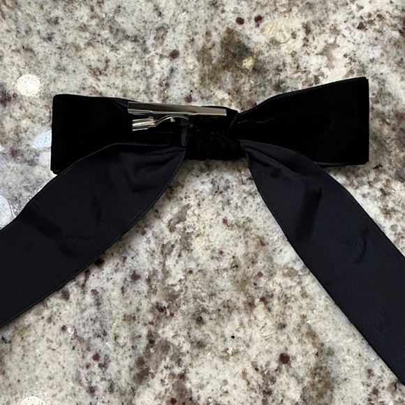NWT Anthropologie Velvet Bow Clip-On Black Ornaments *Set of 6* - Picture 6 of 7